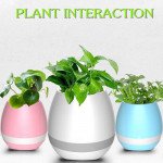 Wholesale Music Flowerpot LED Light Portable Bluetooth Power Speaker K3 (Blue)